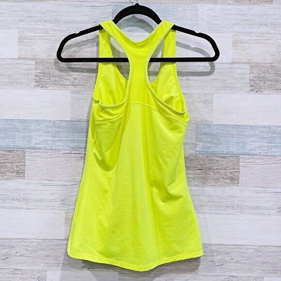 UNDER ARMOUR Neon Racerback Activewear Tank Yellow Womens Small - Picture 4 of 6